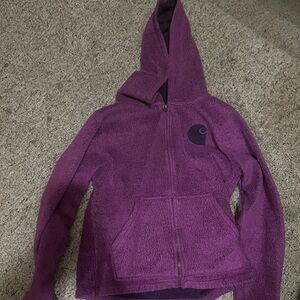 Girls plum size 7 carhartt zip up sweatshirt.